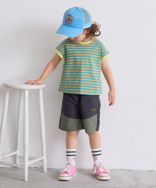 BIG FIELD（ビッグフィールド）の「ナイロン切り替えショーツ（80～150cm）（その他パンツ・キッズ・ネイビー/ベージュ/チャコール/パープル/カーキ・90/100/110/120/130/140/150/80/95）」の12枚目の写真