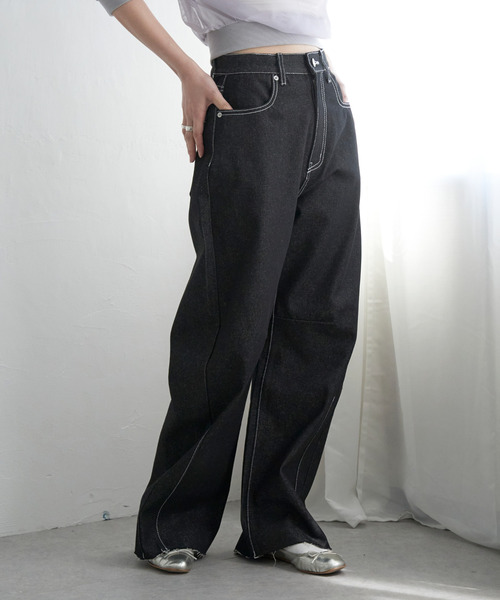 リジットデニムカーブパンツ（デニムパンツ）｜VENCEEXCHANGE
