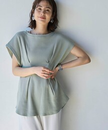 【RONEL】タックワッフルフレンチスリーブカットソー