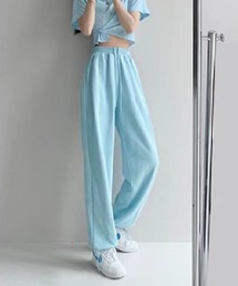 sweat pants /ウエストドローコード ジョガースウェットパンツ レディース ゆったりシルエット ストレッチ素材 カジュアル リラックスボトムス 全 8 色展開