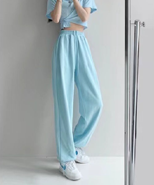 gossip!ロサンゼルス(ゴシップロサンゼルス)の「sweat pants /スウェット ジョガーパンツ(スウェットパンツ・レディース・ミント/ブラック/カーキ/オフホワイト/ホワイト/ライトグレー/ネイビー/ダークグレー・FREE)」の7枚目の写真