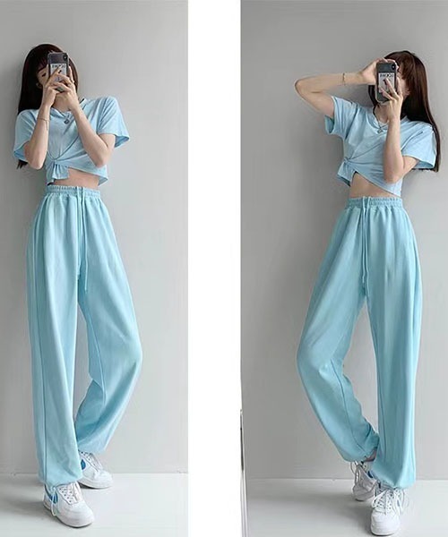 gossip!ロサンゼルス(ゴシップロサンゼルス)の「sweat pants /スウェット ジョガーパンツ(スウェットパンツ・レディース・ミント/ブラック/カーキ/オフホワイト/ホワイト/ライトグレー/ネイビー/ダークグレー・FREE)」の15枚目の写真