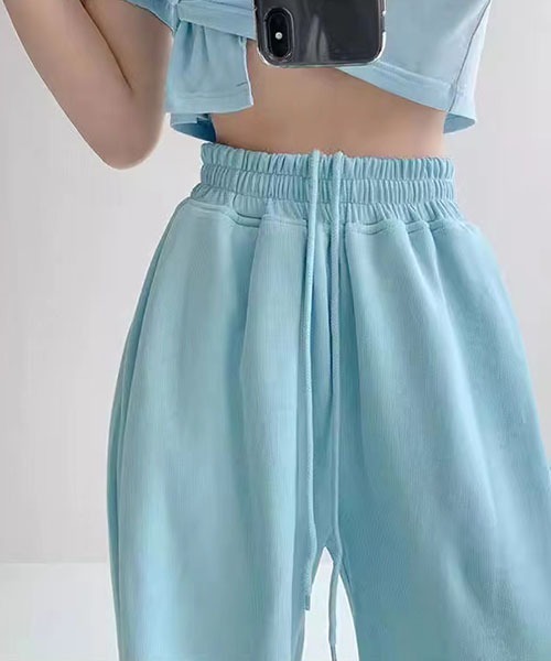 gossip!ロサンゼルス(ゴシップロサンゼルス)の「sweat pants /スウェット ジョガーパンツ(スウェットパンツ・レディース・ミント/ブラック/カーキ/オフホワイト/ホワイト/ライトグレー/ネイビー/ダークグレー・FREE)」の17枚目の写真