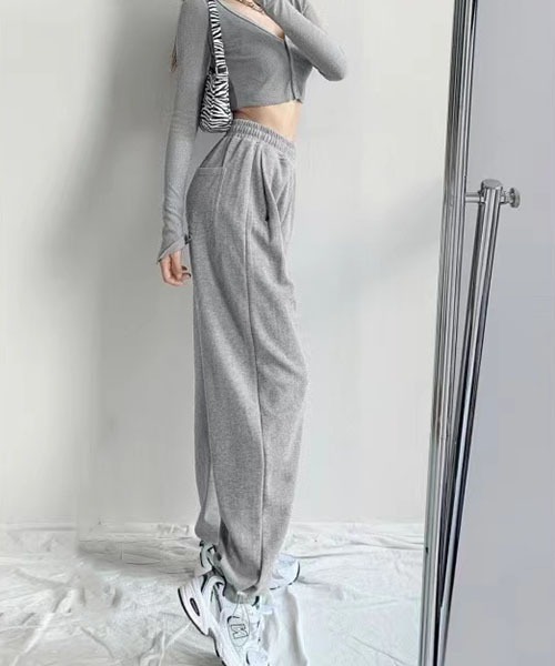 gossip!ロサンゼルス(ゴシップロサンゼルス)の「sweat pants /スウェット ジョガーパンツ(スウェットパンツ・レディース・ミント/ブラック/カーキ/オフホワイト/ホワイト/ライトグレー/ネイビー/ダークグレー・FREE)」の20枚目の写真