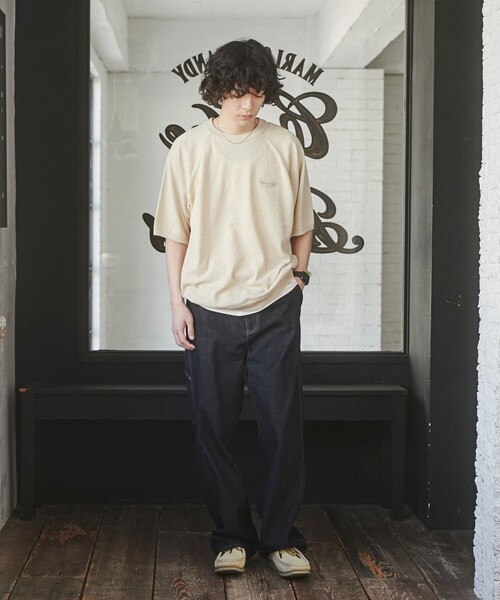 TOWNCRAFT（タウンクラフト）の「TOWNCRAFT（タウンクラフト）別注ループヤーンニットプルオーバー（WEB限定カラー）（ニット/セーター・メンズ・ネイビー/ダークブラウン/オフホワイト/ブラック・M/L/XL）」の7枚目の写真