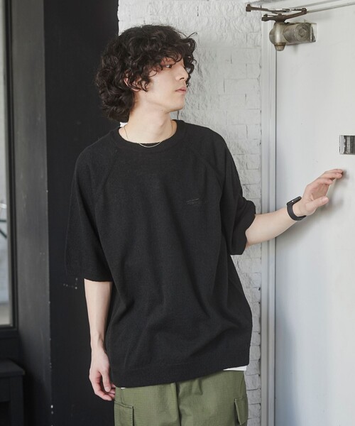 TOWNCRAFT（タウンクラフト）の「TOWNCRAFT（タウンクラフト）別注ループヤーンニットプルオーバー（WEB限定カラー）（ニット/セーター・メンズ・ネイビー/ダークブラウン/オフホワイト/ブラック・M/L/XL）」の11枚目の写真