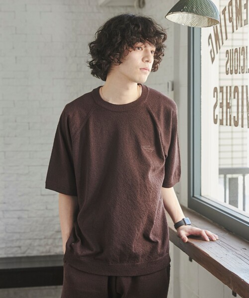 TOWNCRAFT（タウンクラフト）の「TOWNCRAFT（タウンクラフト）別注ループヤーンニットプルオーバー（WEB限定カラー）（ニット/セーター・メンズ・ネイビー/ダークブラウン/オフホワイト/ブラック・M/L/XL）」の16枚目の写真