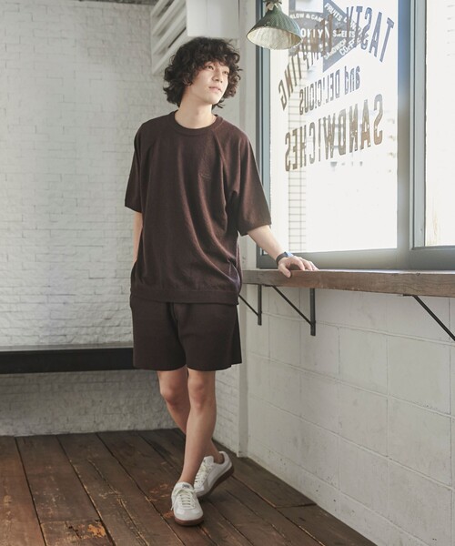 TOWNCRAFT（タウンクラフト）の「TOWNCRAFT（タウンクラフト）別注ループヤーンニットプルオーバー（WEB限定カラー）（ニット/セーター・メンズ・ネイビー/ダークブラウン/オフホワイト/ブラック・M/L/XL）」の19枚目の写真