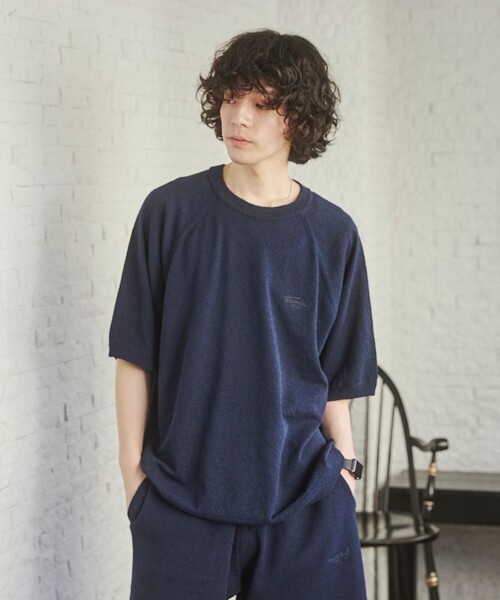 TOWNCRAFT（タウンクラフト）の「TOWNCRAFT（タウンクラフト）別注ループヤーンニットプルオーバー（WEB限定カラー）（ニット/セーター・メンズ・ネイビー/ダークブラウン/オフホワイト/ブラック・M/L/XL）」の22枚目の写真