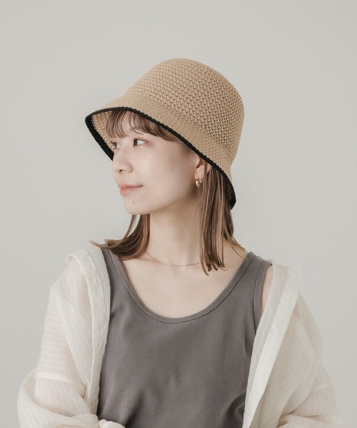 SMELLY（スメリー）の「バイカラーシンプルハット（ハット・レディース・ブラック/ベージュ・-）」の16枚目の写真