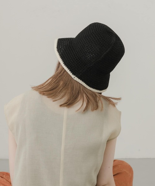 SMELLY（スメリー）の「バイカラーシンプルハット（ハット・レディース・ブラック/ベージュ・-）」の12枚目の写真