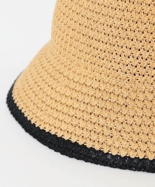 SMELLY（スメリー）の「バイカラーシンプルハット（ハット・レディース・ブラック/ベージュ・-）」の5枚目の写真