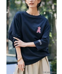 IEDIT | ＩＥＤＩＴ　オリジナルＭＬＢデザイン　モモンガシルエットの八分袖スウェットトップス(スウェット)