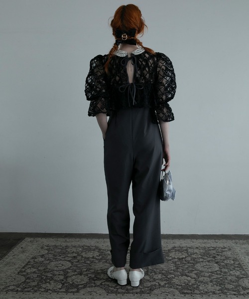 BONLECILL noir（ボンルシールノワール）の「【BONLECILL noir】サテンリボンヘアクリップ（バレッタ/ヘアクリップ・レディース・ベージュ/オフホワイト/ブラック・FREE）」の9枚目の写真