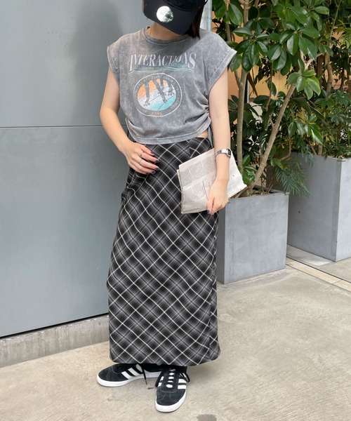 WEGO(ウィゴー)の「WEGO/ヴィンテージウォッシュドロストデザインT(Tシャツ/カットソー・レディース・グレー系その他/スミクロ/その他2/その他1/その他3/その他4・FREE)」の8枚目の写真