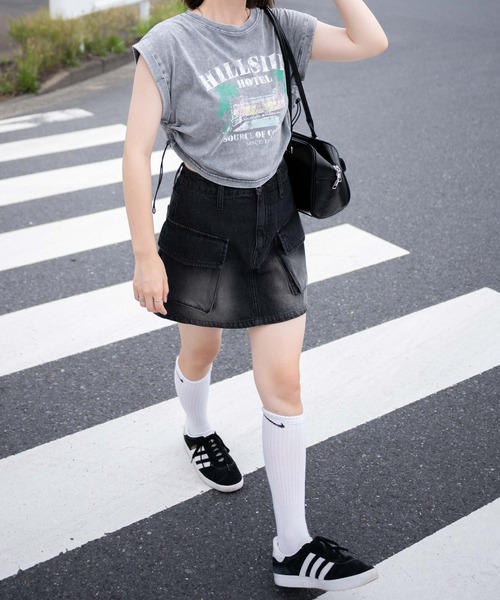 WEGO(ウィゴー)の「WEGO/ヴィンテージウォッシュドロストデザインT(Tシャツ/カットソー・レディース・グレー系その他/スミクロ/その他2/その他1/その他3/その他4・FREE)」の20枚目の写真