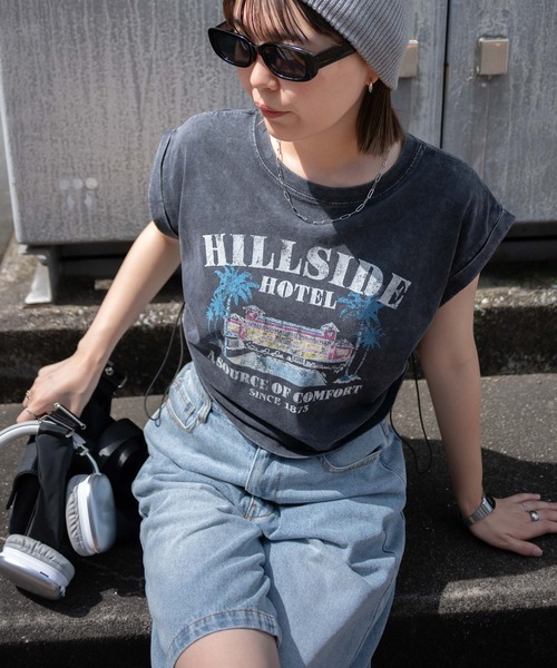 WEGO(ウィゴー)の「WEGO/ヴィンテージウォッシュドロストデザインT(Tシャツ/カットソー・レディース・グレー系その他/スミクロ/その他2/その他1/その他3/その他4・FREE)」の22枚目の写真