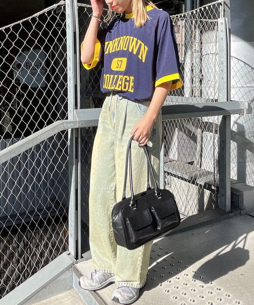 CIAOPANIC（チャオパニック）の「【ユニセックス】メッシュカレッジロゴTEE（Tシャツ/カットソー・レディース・ホワイト/ネイビー/ブラック・FREE）」の17枚目の写真