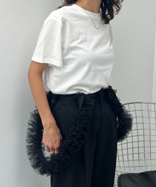 y/m(イム)の「ベーシックTシャツ(Tシャツ/カットソー・レディース・ベージュ/レッド/オフホワイト/ブラック・FREE)」の8枚目の写真