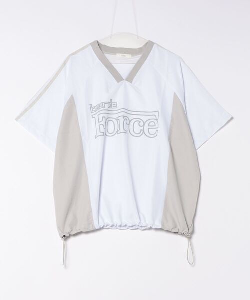 CLEA(クレア)の「プリントロゴナイロン半袖ゲームシャツ(Tシャツ/カットソー・レディース・ネイビー/ホワイト/ブラック・FREE)」の4枚目の写真