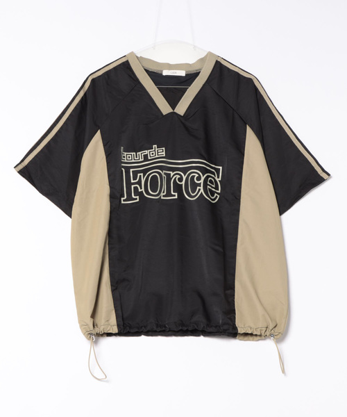 CLEA(クレア)の「プリントロゴナイロン半袖ゲームシャツ(Tシャツ/カットソー・レディース・ネイビー/ホワイト/ブラック・FREE)」の5枚目の写真