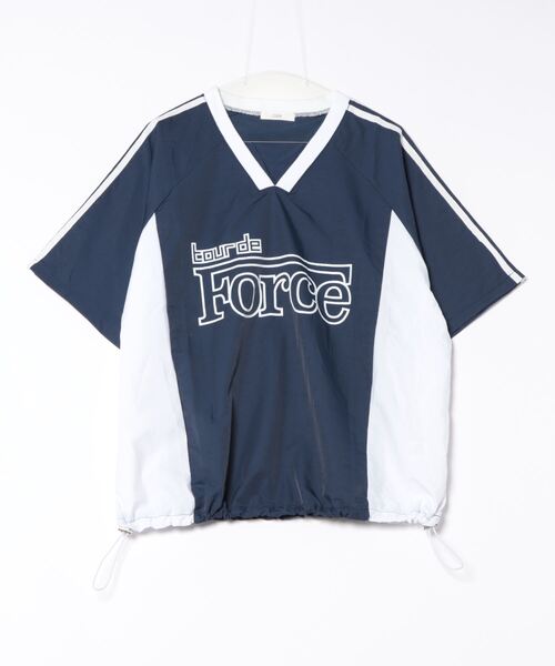 CLEA(クレア)の「プリントロゴナイロン半袖ゲームシャツ(Tシャツ/カットソー・レディース・ネイビー/ホワイト/ブラック・FREE)」の6枚目の写真