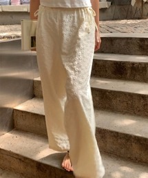 by muni:r | フラワーエンボスバンディングパンツ/2024 SS COLLECTION(その他パンツ)