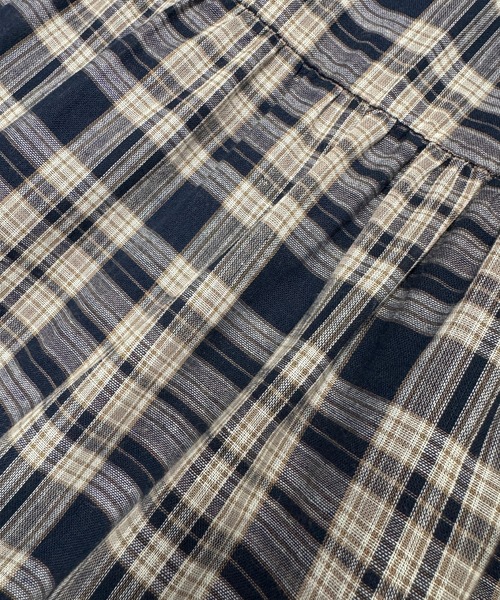 JUNOAH（ジュノア）の「チェックティアードスカート【ペチスカートセット】（スカート・レディース・ネイビー/イエロー・LARGE/X-LARGE/MEDIUM）」の6枚目の写真