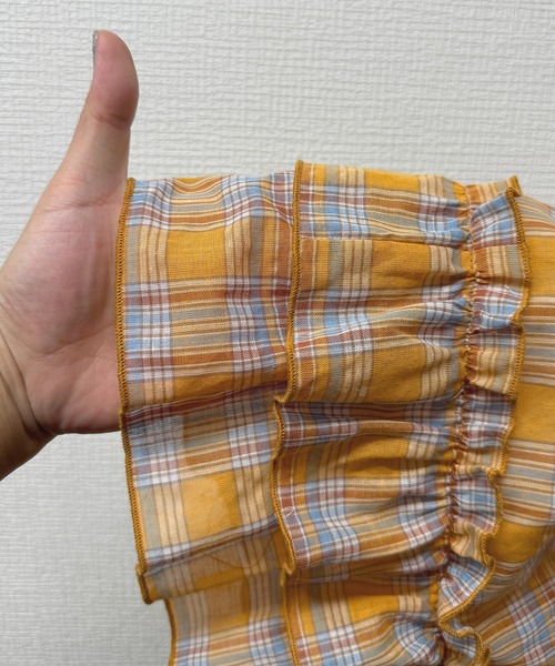 JUNOAH（ジュノア）の「チェックティアードスカート【ペチスカートセット】（スカート・レディース・ネイビー/イエロー・LARGE/X-LARGE/MEDIUM）」の8枚目の写真