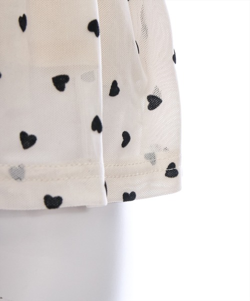 clear（クリア）の「バックリボンハート柄フロッキープリントトップス[ウィッシュコア ガーリー]≪再入荷≫（Tシャツ/カットソー・レディース・ブラック/オフホワイト/ベージュ・F）」の11枚目の写真