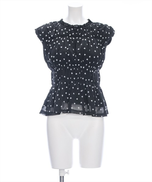 clear（クリア）の「バックリボンハート柄フロッキープリントトップス[ウィッシュコア ガーリー]≪再入荷≫（Tシャツ/カットソー・レディース・ブラック/オフホワイト/ベージュ・F）」の17枚目の写真