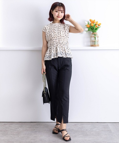 clear（クリア）の「バックリボンハート柄フロッキープリントトップス[ウィッシュコア ガーリー]≪再入荷≫（Tシャツ/カットソー・レディース・ブラック/オフホワイト/ベージュ・F）」の19枚目の写真