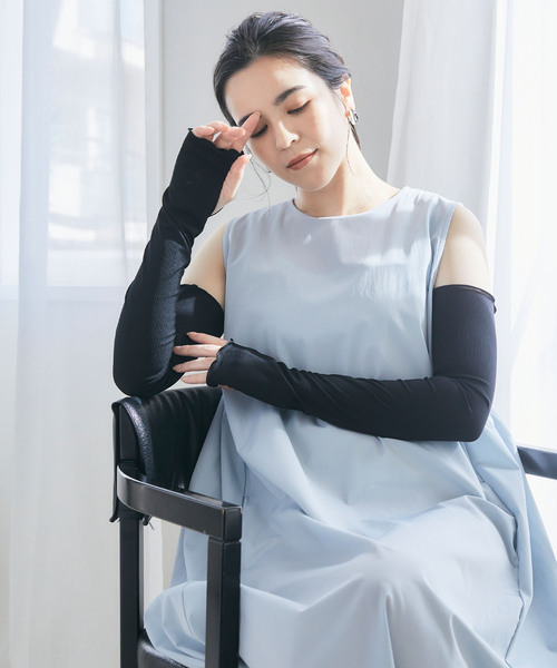 涼活本舗】UVCUT99％以上 接触冷感 UPF50＋ メロウロングアームカバー