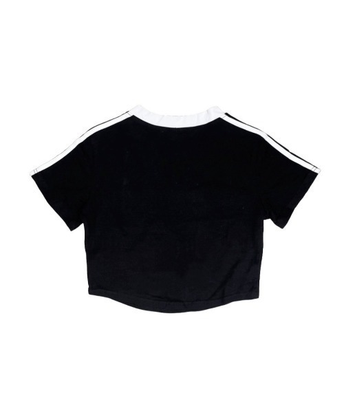 XU(エックスユー)の「ストリートファッション XU エックスユー sporty track crop tee 半袖Tシャツ 半袖トップス クロップTシャツ ロゴTシャツ トラッックTシャツ スポーティートップス 韓国ファッション 韓国ストリート ストリートブランド ブロークコア ブロケットコア(Tシャツ/カットソー・レディース・ブラック・ONE SIZE)」の3枚目の写真