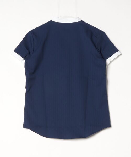 TOKYO SHIRTS（トウキョウシャツ）の「COFREX 配色スキッパー 半袖ブラウス レディースシャツ（シャツ/ブラウス・レディース・ネイビー・LL/L/M/S）」の6枚目の写真