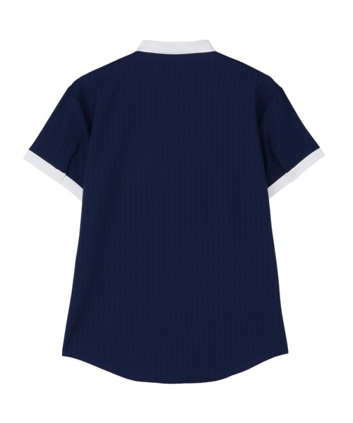 TOKYO SHIRTS（トウキョウシャツ）の「COFREX 配色スキッパー 半袖ブラウス レディースシャツ（シャツ/ブラウス・レディース・ネイビー・LL/L/M/S）」の2枚目の写真