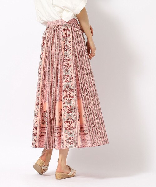 SHOO・LA・RUE（シューラルー）の「◆【洗える/インド綿100％】ふんわり軽やか 花柄プリントギャザースカート（スカート・レディース・グリーン系その他3/ブルー系その他7/ブルーグリーン/ピンク系1・00）」の22枚目の写真