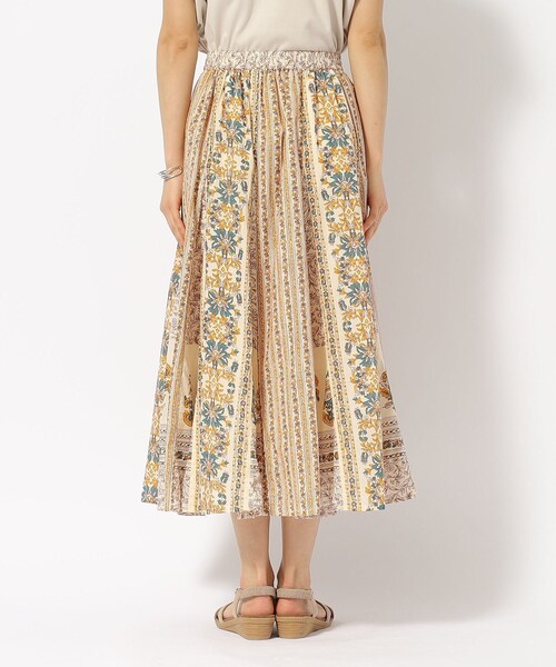 SHOO・LA・RUE（シューラルー）の「◆【洗える/インド綿100％】ふんわり軽やか 花柄プリントギャザースカート（スカート・レディース・グリーン系その他3/ブルー系その他7/ブルーグリーン/ピンク系1・00）」の17枚目の写真