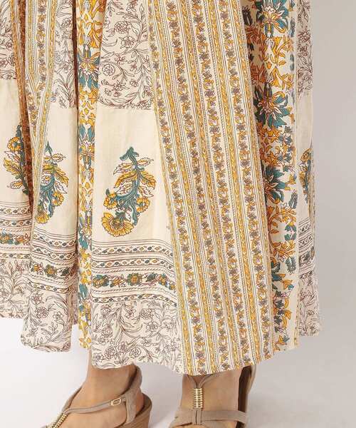 SHOO・LA・RUE（シューラルー）の「◆【洗える/インド綿100％】ふんわり軽やか 花柄プリントギャザースカート（スカート・レディース・グリーン系その他3/ブルー系その他7/ブルーグリーン/ピンク系1・00）」の15枚目の写真