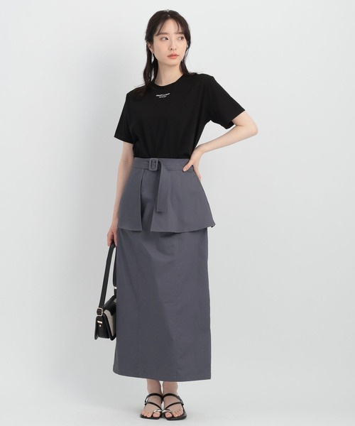 Andemiu(アンデミュウ)の「レイヤードIラインスカート135711(スカート・レディース・ベージュ/ブラック/グレー・SMALL/MEDIUM)」の6枚目の写真