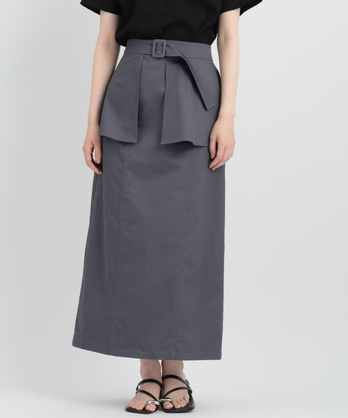 Andemiu(アンデミュウ)の「レイヤードIラインスカート135711(スカート・レディース・ベージュ/ブラック/グレー・SMALL/MEDIUM)」の9枚目の写真