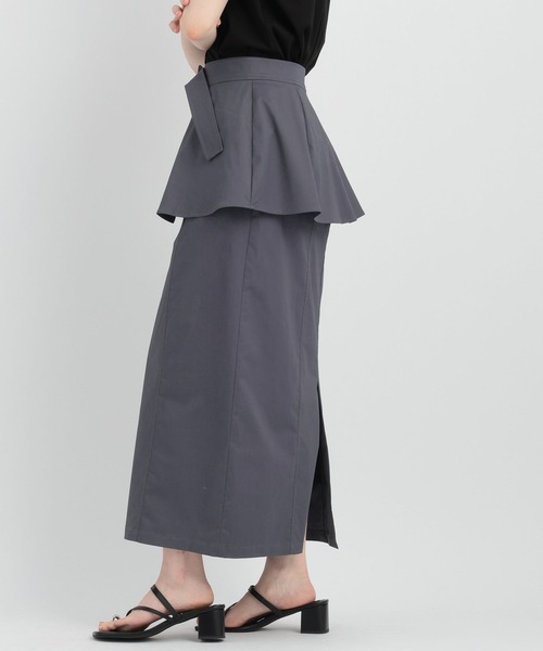 Andemiu(アンデミュウ)の「レイヤードIラインスカート135711(スカート・レディース・ベージュ/ブラック/グレー・SMALL/MEDIUM)」の10枚目の写真
