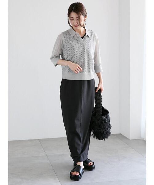 Te chichi（テチチ）の「コクーンマキシワンピース（ワンピース・レディース・オリーブ/ブラック/ブラウン・F）」の9枚目の写真