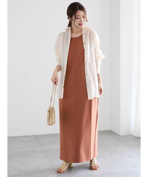 Te chichi（テチチ）の「コクーンマキシワンピース（ワンピース・レディース・オリーブ/ブラック/ブラウン・F）」の13枚目の写真