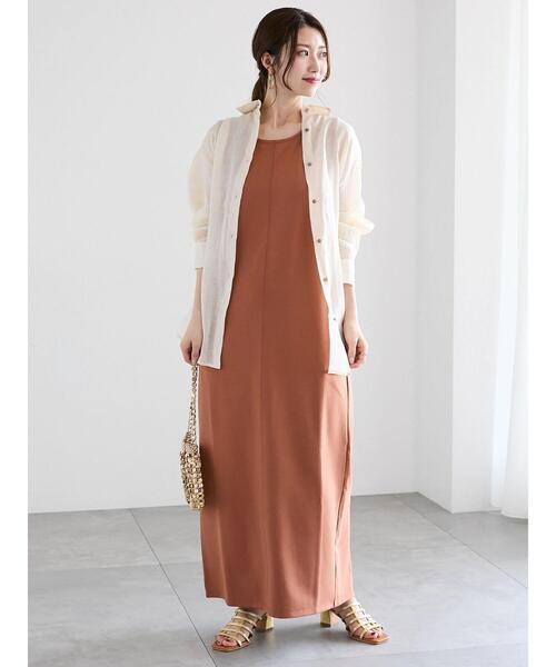 Te chichi（テチチ）の「コクーンマキシワンピース（ワンピース・レディース・オリーブ/ブラック/ブラウン・F）」の14枚目の写真