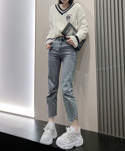 Lace Ladies(レースレディース)の「メッシュ ワイド レースアップ 超厚底 アグリーシューズ(スニーカー・レディース・アイボリー/ホワイト・22.5/23/23.5/24/24.5/ 25)」の19枚目の写真