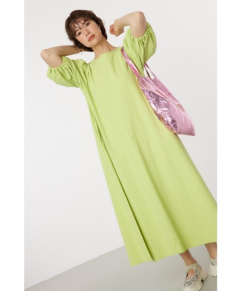 RODEO CROWNS WIDE BOWL(ロデオクラウンズワイドボウル)の「ボリュームスリーブワンピース(ワンピース・レディース・ブラック/ライム/アイボリー・FREE)」の15枚目の写真