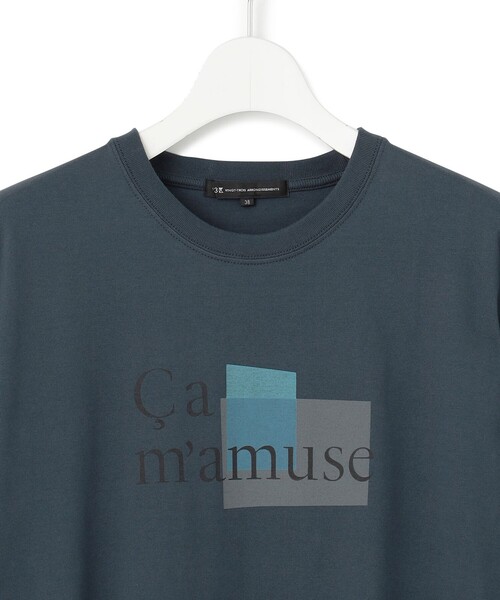23区 S(ニジュウサンクチイサイサイズ)の「【洗える】Ca mamuse ロゴ TEE(Tシャツ/カットソー・レディース・ホワイト系/ダルブルー系/ベージュ系・32)」の12枚目の写真