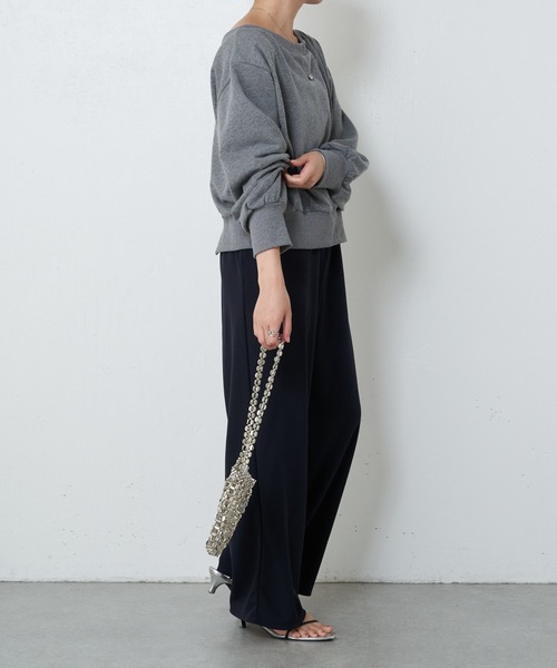 COLLAGE GALLARDAGALANTE（コラージュガリャルダガランテ）の「4WAYスウェット/WEB限定（Tシャツ/カットソー・レディース・アイボリー/グレー/ブラック・FREE）」の8枚目の写真