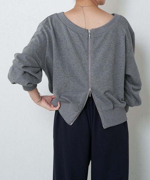 COLLAGE GALLARDAGALANTE（コラージュガリャルダガランテ）の「4WAYスウェット/WEB限定（Tシャツ/カットソー・レディース・アイボリー/グレー/ブラック・FREE）」の4枚目の写真